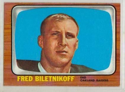 1966 TOPPS #104 FRED BILETNIKOFF OAKLAND RAIDERS EX  