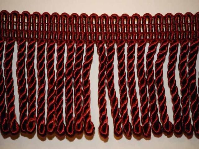 Decorative Burgandy Red Bullion Tassel Trim 97160 118  