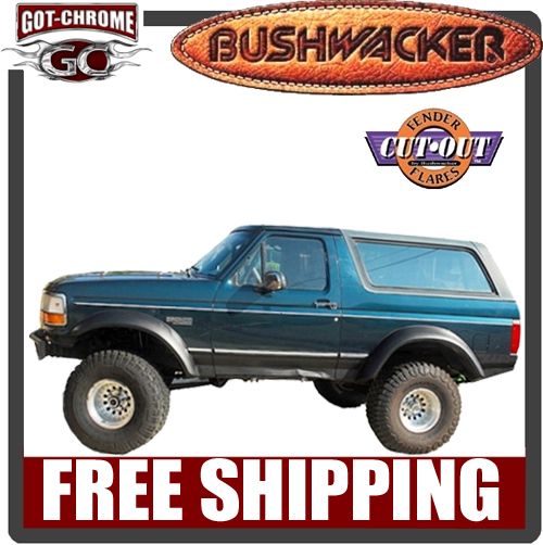 20011 11 Bushwacker Cut Out Fender Flares Bronco 1980 1986 (Front Pair 