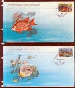 TURKS & CAICOS #363, 366 & 370 SET OF 3 FDC COUSTEAU  