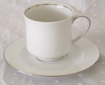 Johann Haviland Bavaria Germany Platinum Rim Cup Saucer  