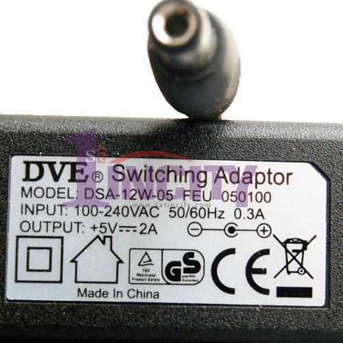 NUEVO DVE auténtico DSA 12W 05 5V QUE 2A CAMBIA EL ADAPTADOR DE CA