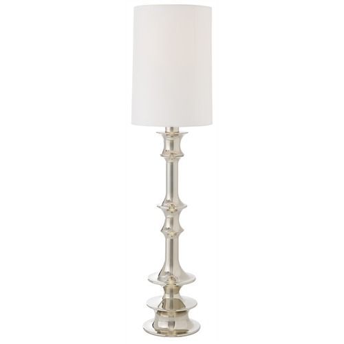 POLISHED NICKEL Floor Lamp, Modern, Hollywood Glam KWID  