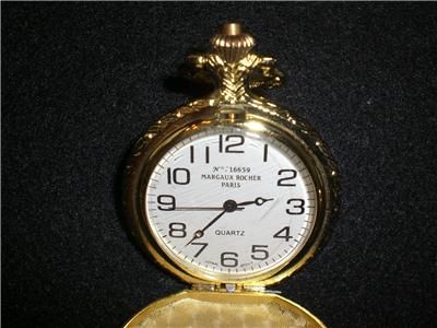 GRANDPAS MARGAUX ROCHER FRENCH MADE QUARTZ MOVEMENT BRASS POCKET 