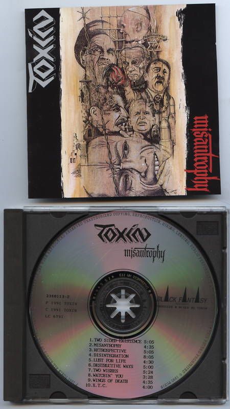 TOXIN Misantrophy ORG cd 91,Deathrow,Exumer,Assorted heap  