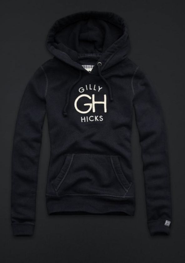 Gilly Hicks By Abercrombie Womans Hoodie Sweatshirt Navy Blue Medium 