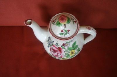 Luneville Coffee Pot Flower Sprays Pink White  