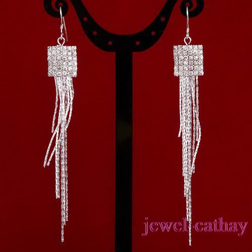 NEW Fashion Dazzling Cube Long Dangle Earrings EH12  