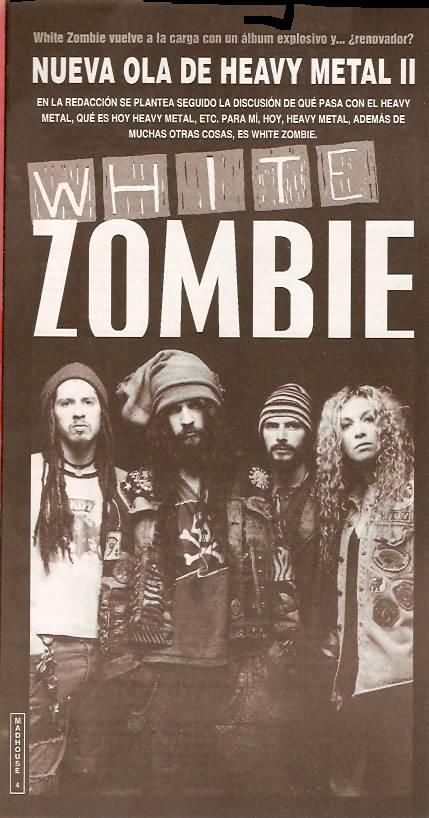 WHITE ZOMBIE RARE MAGAZINE ARGENTINA 1995  