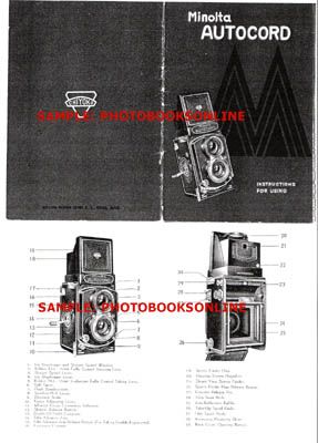 Minolta Autocord Instruction Manual, Optiper Shutter  