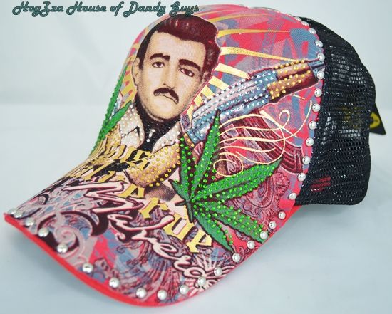 New Jesus Malverde Trucker Hat With Rhinestones Cap ADJ  