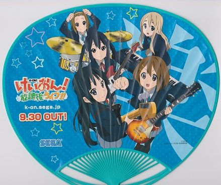 Hatsune Miku,K ON uchiwa Fan Japan Limited Anime SEGA DIVA2nd Nofor 