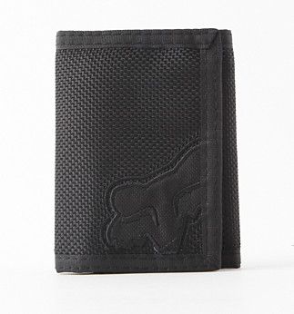 NEW MENS BLACK FOX RIDERS RACING BALLISTIC TRI FOLD VELCRO WALLET 