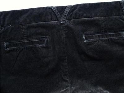 CREW CITY FIT BLACK STRETCH VINTAGE CORD PANTS 12P  