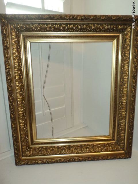 ANTIQUE Old Victorian GILT Gesso & Wood FRAME 16 1/8th x 20  