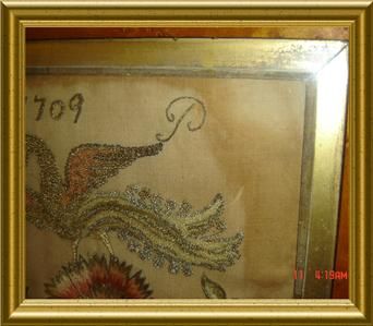 ANTIQUE STUNNING VERY RARE DATED 1709 & SIGNED WITH 2 INITIALS AT 