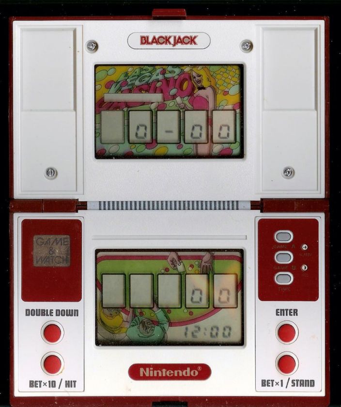 1980S NINTENDO GAME & WATCH BLACKJACK HANDHELD GAME  