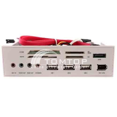 25 Card Reader USB 2.0 HUB 1394 Audio SATA Panel  