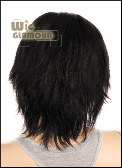 Kingdom Hearts Xion Anime Cosplay Short Black Hair Wig  