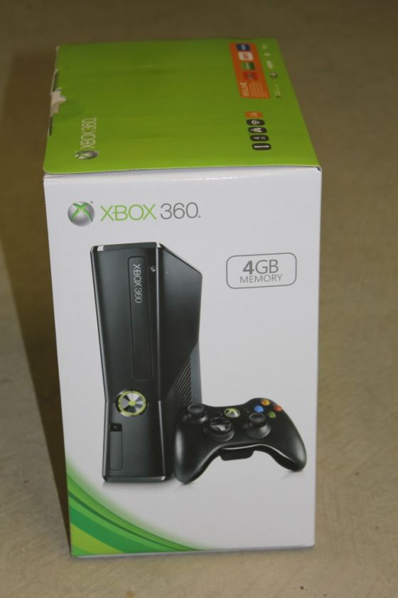 NEW SEALED MICROSOFT XBOX 360 4GB SLIM BLACK (LATEST MODEL) NTSC 