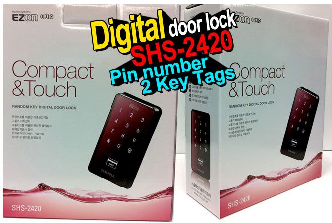 SAMSUNG EZON Digital Door Lock SHS 2420 + 2 TagKeys  