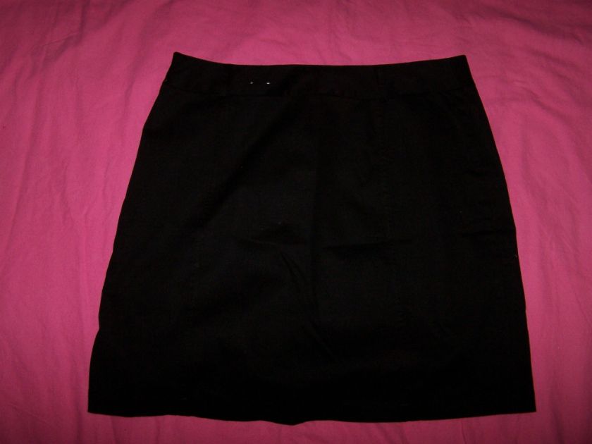 WORTHINGTON STRETCH WOMENS BLACK LINED SKIRT SIZE 16 WAIST 34  