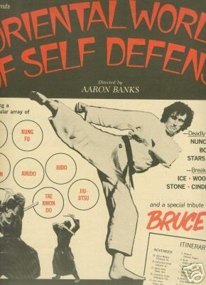 ORIENTAL WORLD OF SELF DEFENSE Bruce Lee 1973 PROMO AD  