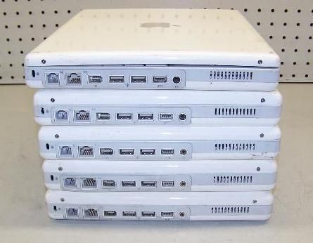 LOT OF 4) APPLE IBOOK G4 LAPTOP 1GHz/ 512MB/ 30GB  