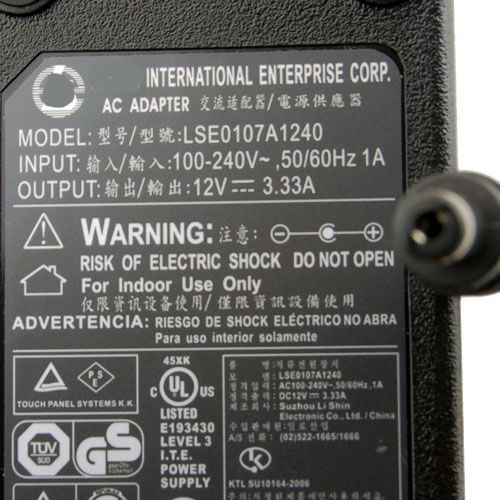 NEW Genuine LI SHIN LSE0107A1240 12V 3.33A AC Adapter  