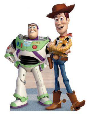 DISNEY TOY STORY WOODY BUZZ LIFESIZE STANDEE STAND UP  