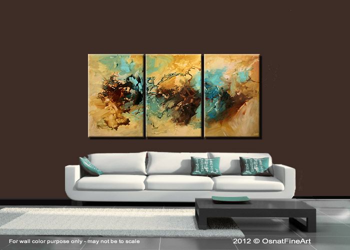 LARGE Original abstract art Modern painting on canvas NATURAL COLORS 