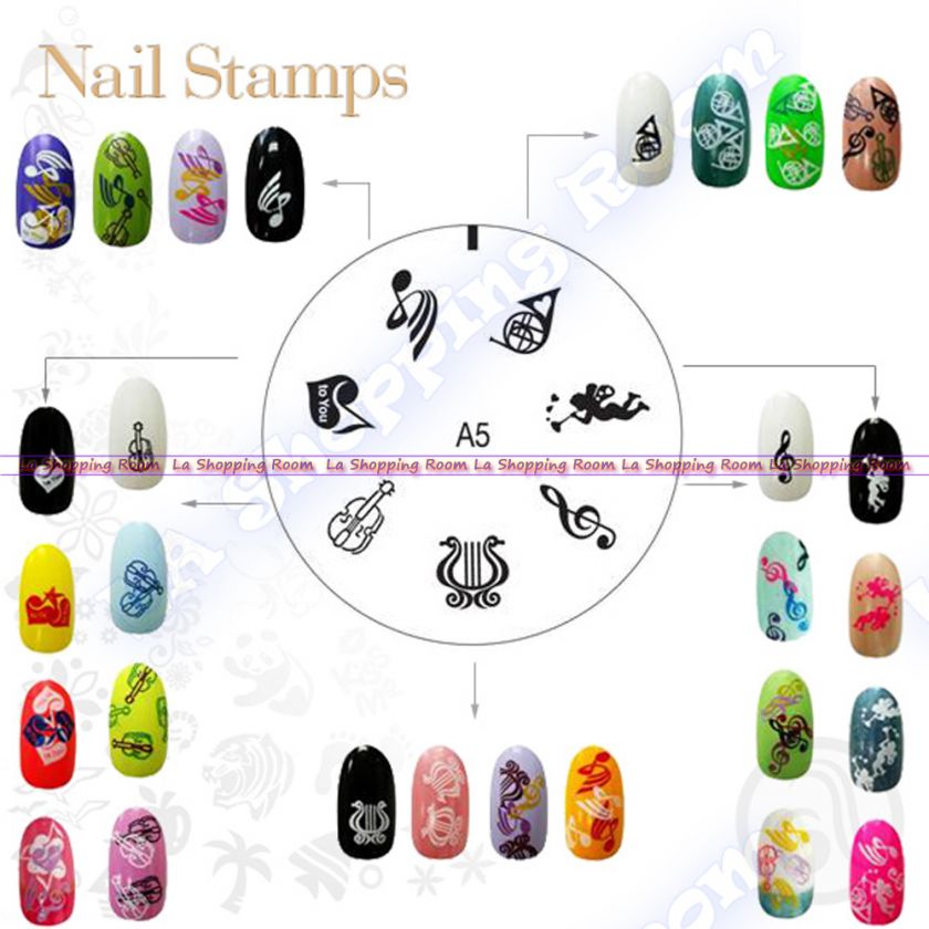 Nail Art Stamp ENAS Design image stamping DIY stencil printing salon 