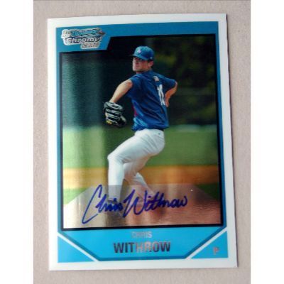 2007 Bowman Draft Chrome Chris Withrow RC auto Dodgers  