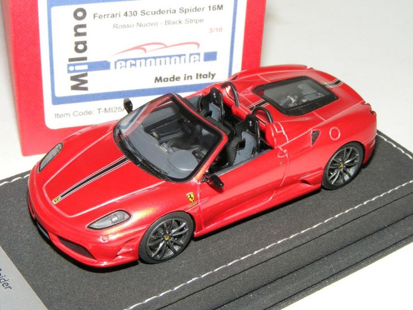 43 Tecnomodel Ferrari F430 Scuderia 16M Rosso Nuovo with Black 