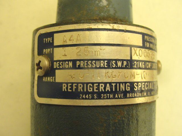 4708 NEW Refrigerating Specialties A4A Pressure Regulat  