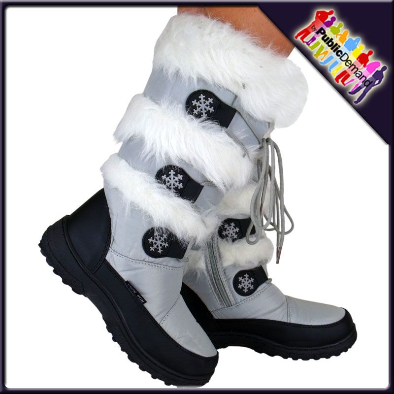 S1 WOMENS LADIES WINTER FAUX FUR WATERPROOF JOGGER MOON YETI FLAT SKI 