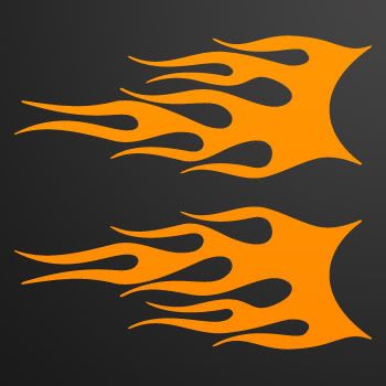 Decal Sticker Flames For Cars & Helmets KR548  