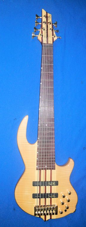   GROVE TOOL BILL DICKENS SIGNATURE 7 STRING BASS GUITAR NATURAL  