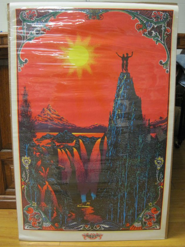 Garden Of Eden NOS 1960s Black light Poster orig #122  