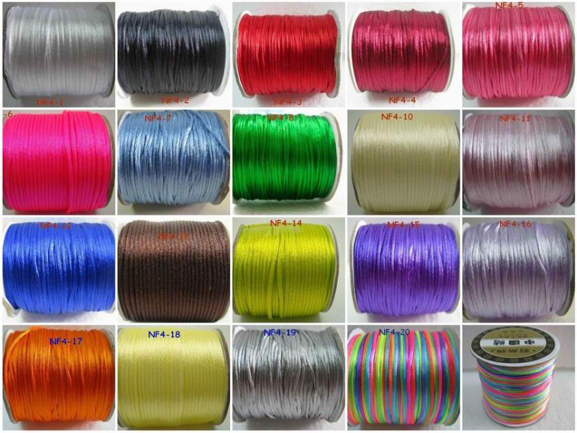 70M 1mm 19 colors Nylon Chinese Knot Beading Jewelry Craft Rattail 