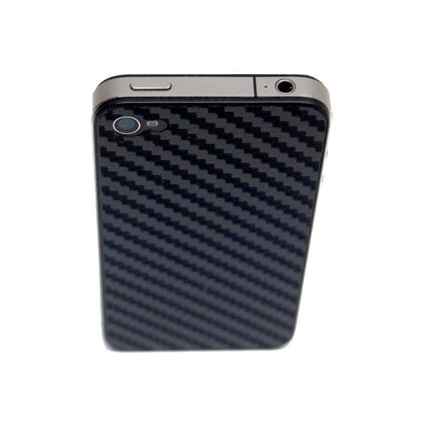 Tek Armor iPhone 4 4S Black Carbon Fiber Skin iPhone4S 670541619605 