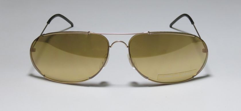 NEW PORSCHE DESIGN 8408 A TITANIUM GOLD FRAME MIRRORED YELLOW LENSES 