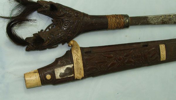 Antique Borneo  Dayak tribe , Mandau Sword  