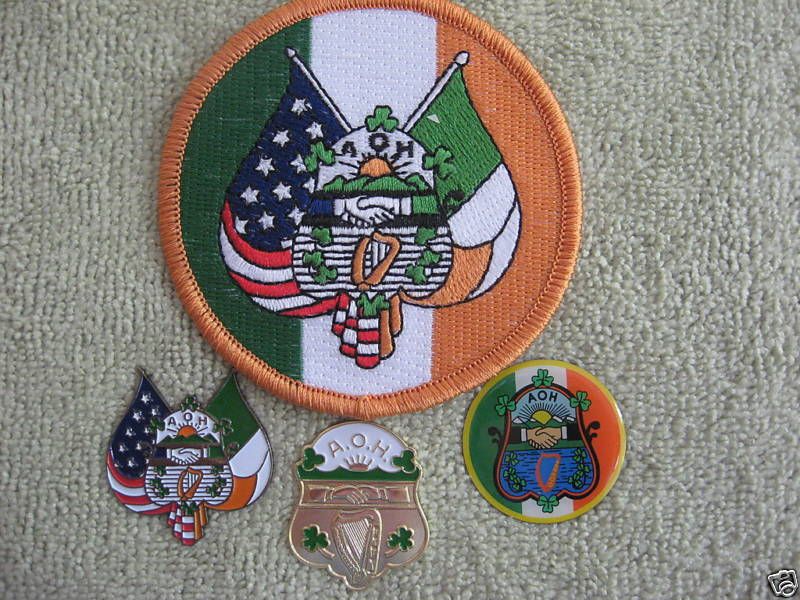 Ancient Order Of Hibernians 3 Pins & Patch Ireland AOH  