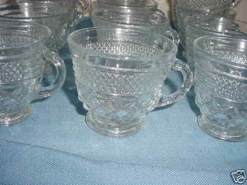 Wexford Punch Bowl & 16 Cups Anchor Hocking  