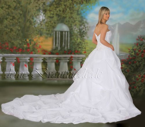 Hochzeitskleid Brautkleid Corsagenkleid Schleppe neu 1A  