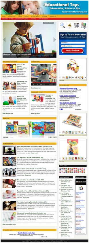 NEW**Established EDUCATIONAL TOYS Website For Sale  