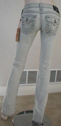 NWT True Religion WMS Billy jeans grey pearl in Pebble  