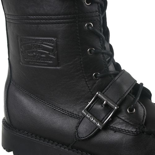 Polo Ralph Lauren Boys Boots Radbourne Black Leather 97832  