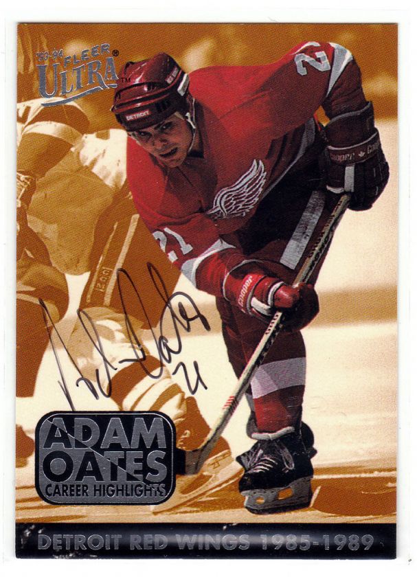 1993 94 Fleer Ultra Career Highlights Autograph Auto Adam Oates  